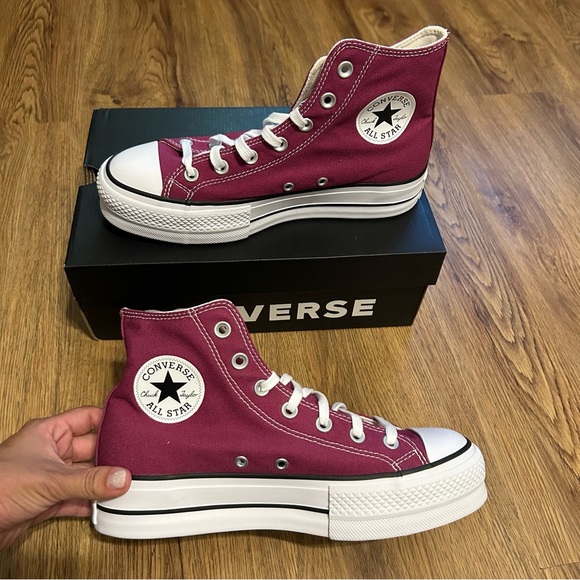 CONVERSE all Star Ctas Lift Hi top platform shoes sneakers women’s 7 new in box - Picture 7 of 7